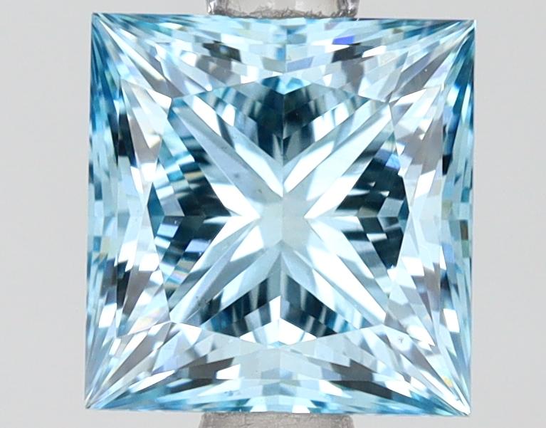 1.52 Ct. Fancy Vivid Blue Princess Lab Grown Diamond