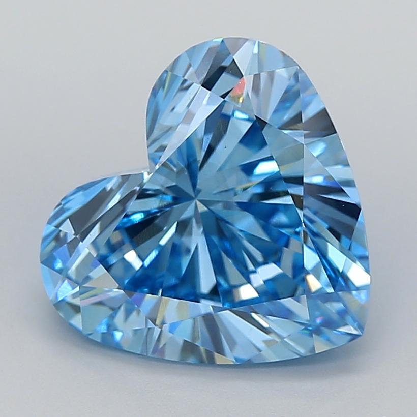 5.71 Ct. Fancy Vivid  Blue Heart Lab Grown Diamond