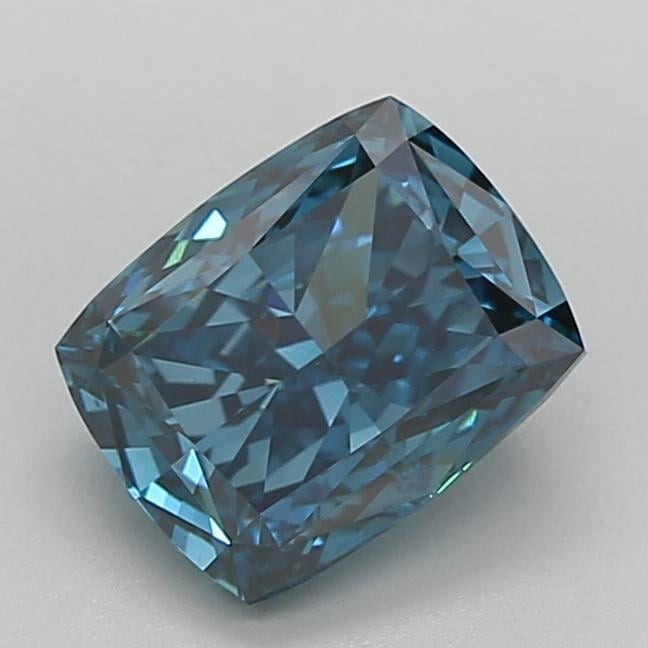 2.76 Ct. Fancy Vivid  Blue Cushion Lab Grown Diamond