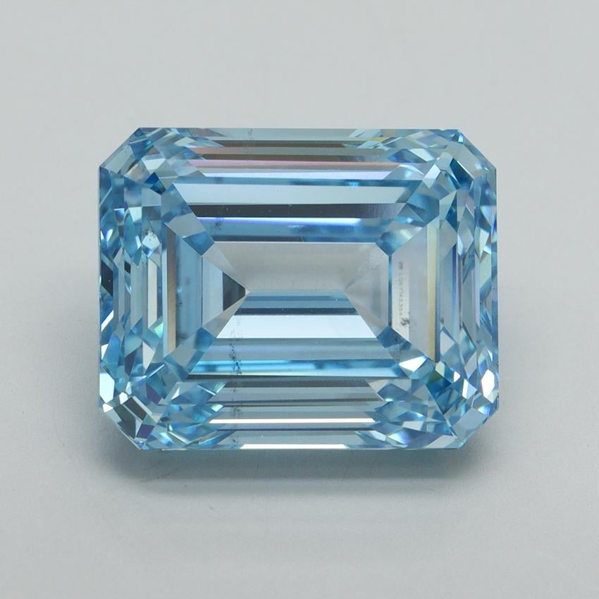 10.02 Ct. Fancy Vivid Blue Emerald Lab Grown Diamond
