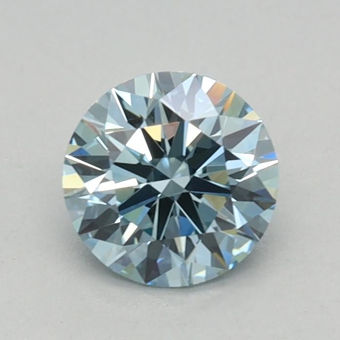 0.53 Ct. Fancy Vivid Blue Round Lab Grown Diamond