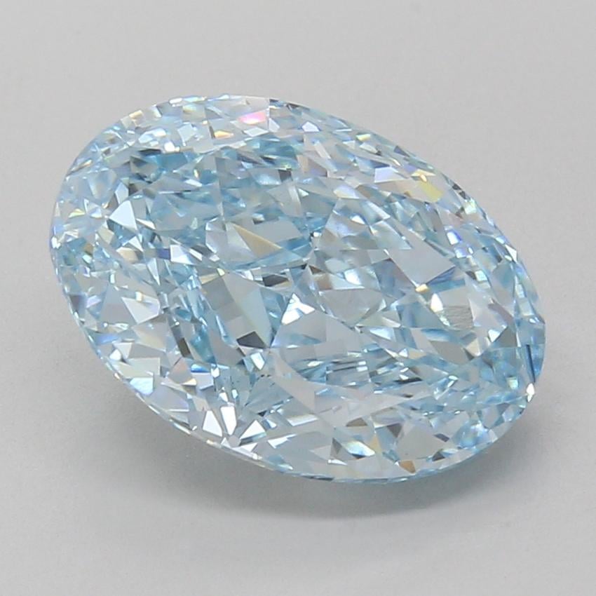 5.01 Ct. Fancy Vivid Blue Oval Lab Grown Diamond