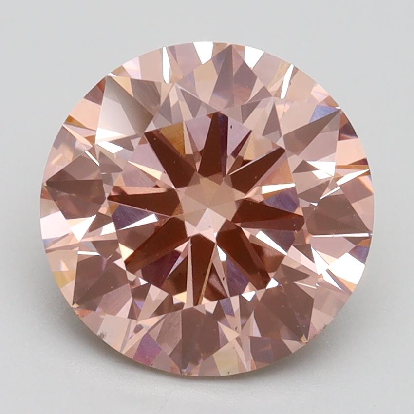 3.24 Ct. Fancy Intense Pink Round Lab Grown Diamond