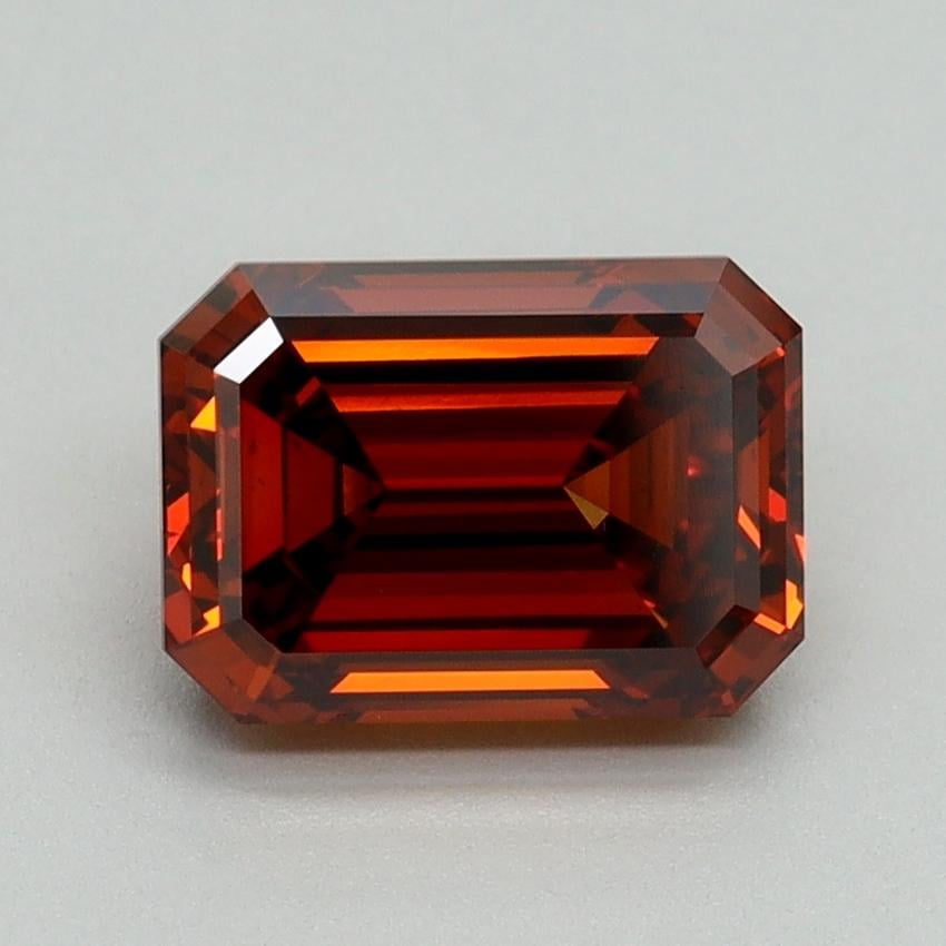 2.10 Ct. Fancy Deep Orange Emerald Lab Grown Diamond