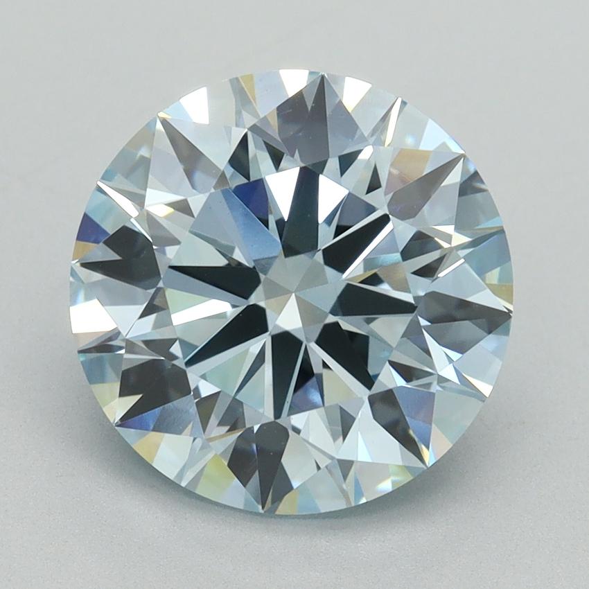 4.09 Ct. Fancy Intense Blue Round Lab Grown Diamond