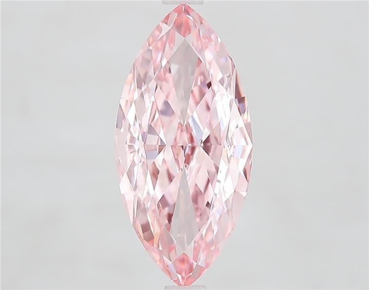 3.40 Ct. Fancy Vivid Pink Marquise Lab Grown Diamond