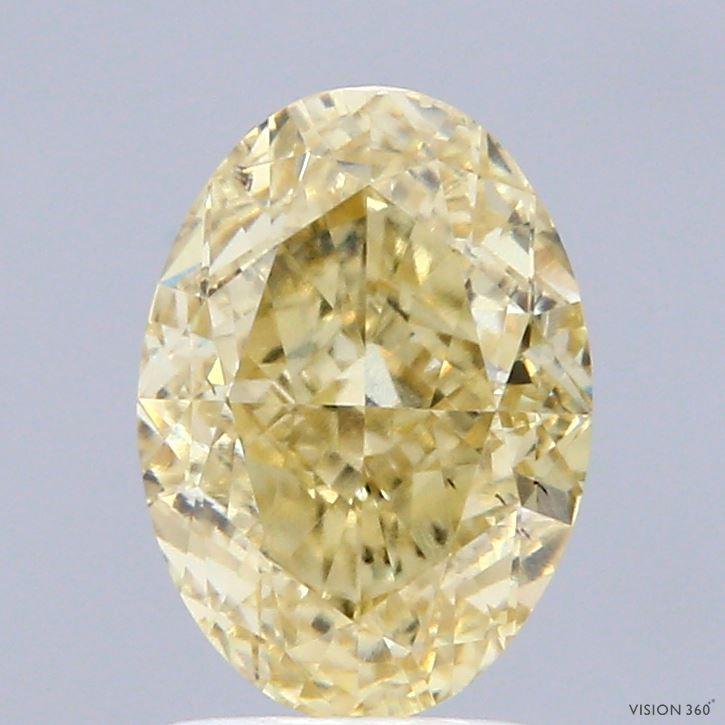 2.56 Ct. Fancy Intense Yellow Oval Lab Grown Diamond