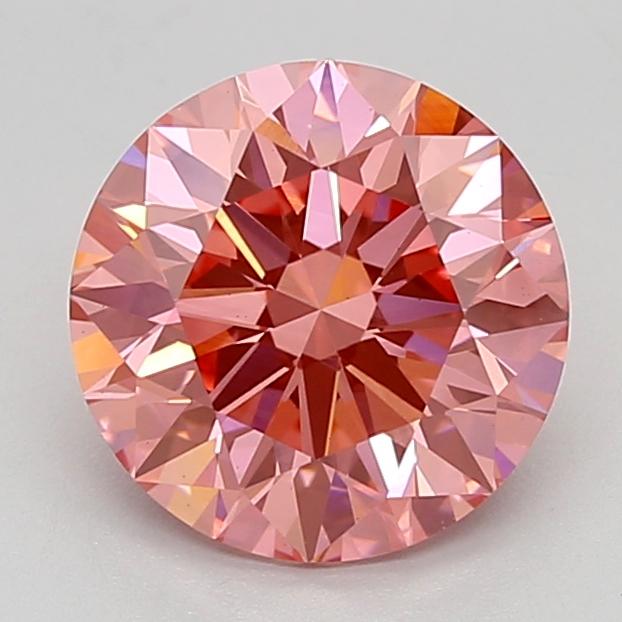 3.2 Ct. Fancy Vivid Pink Round Lab Grown Diamond