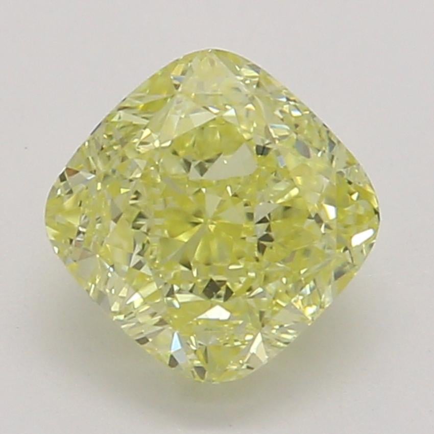 0.60 Ct. Fancy Intense Yellow Cushion Diamond