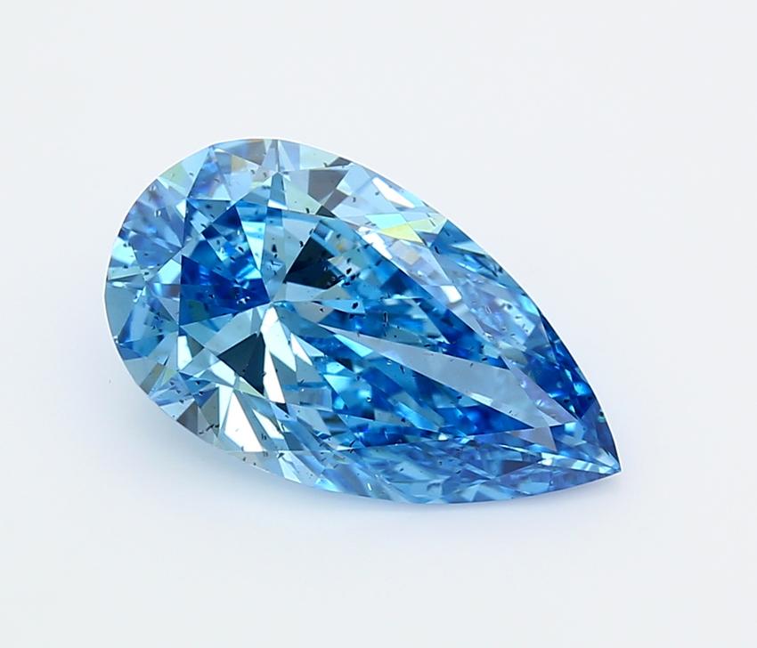 4.02 Ct. Fancy Vivid Blue Pear Lab Grown Diamond