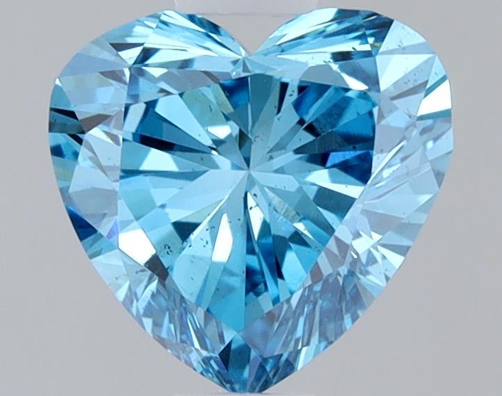 0.74 Ct. Fancy Vivid Blue Heart Lab Grown Diamond