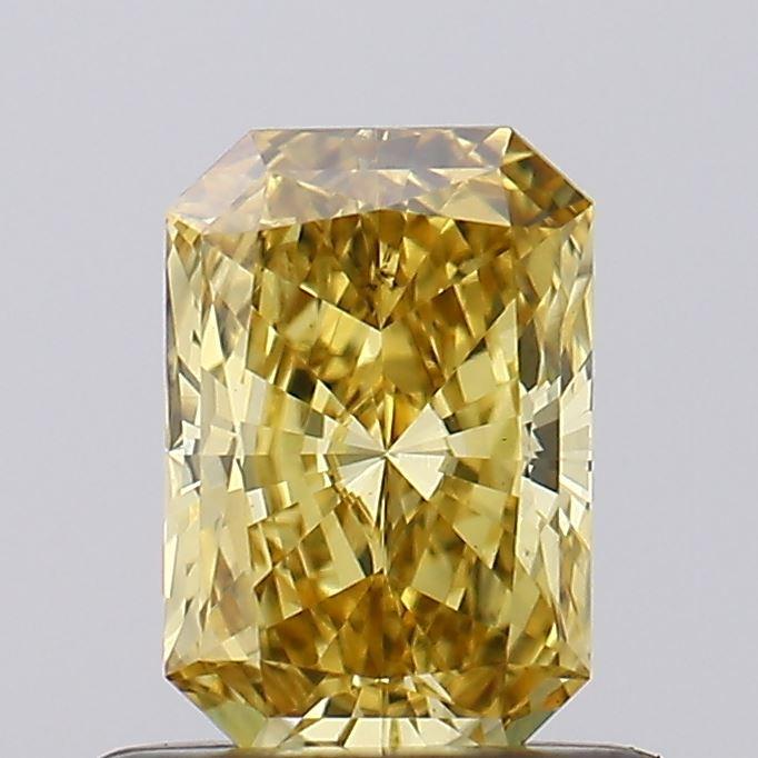 0.55 Ct. Fancy Intense Brownish Yellow Radiant Lab Grown Diamond