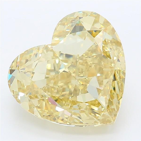 6.09 Ct. Fancy Yellow Heart Lab Grown Diamond