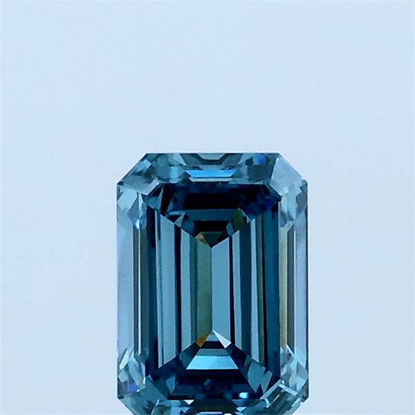 0.57 Ct. Fancy Vivid Blue Emerald Lab Grown Diamond