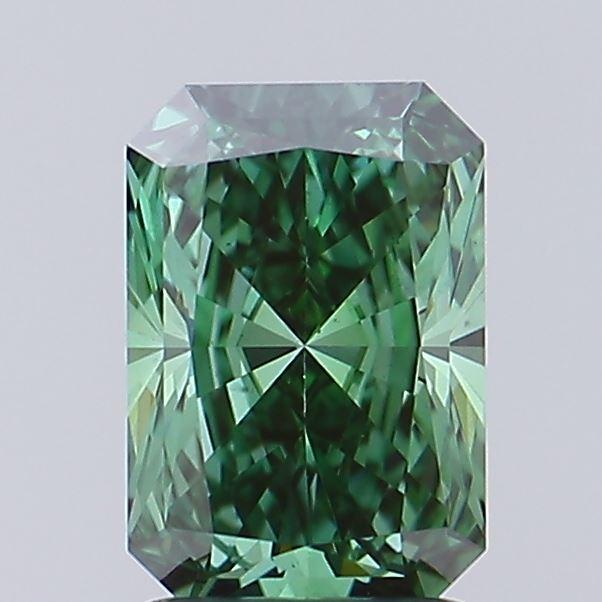 1.70 Ct. Fancy Vivid Green Radiant Lab Grown Diamond
