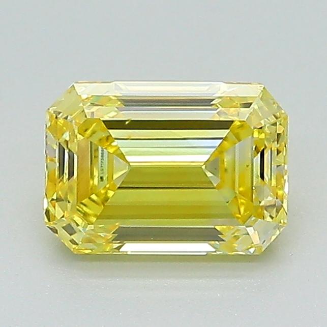 1.03 Ct. Fancy Vivid Yellow Emerald Lab Grown Diamond