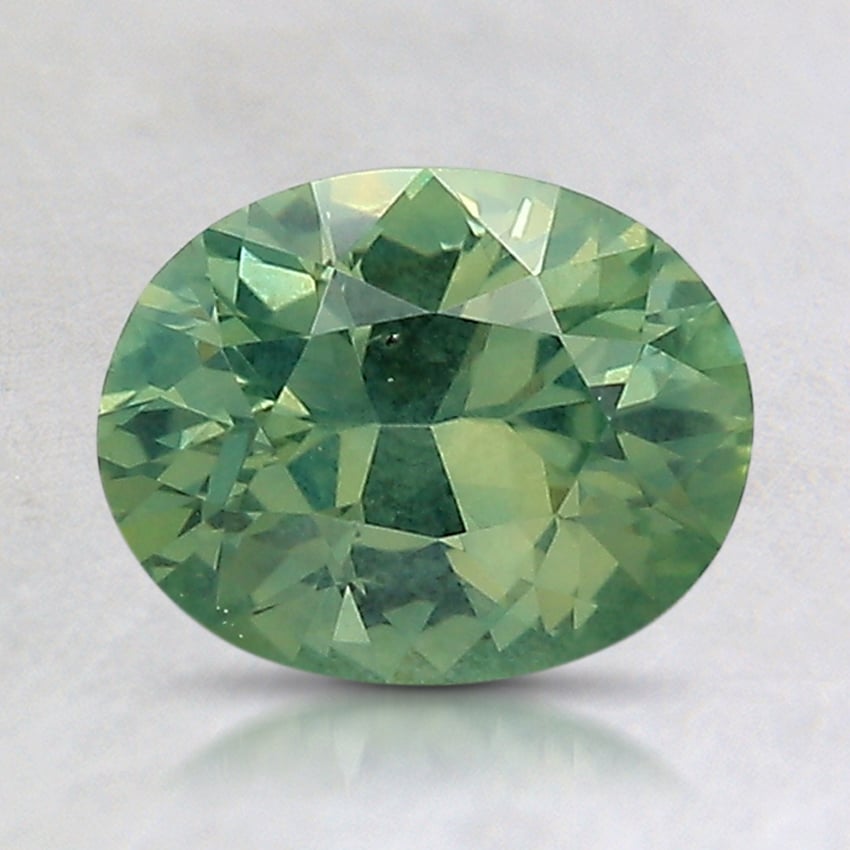 7.8x6.2mm Unheated Green Oval Montana Sapphire