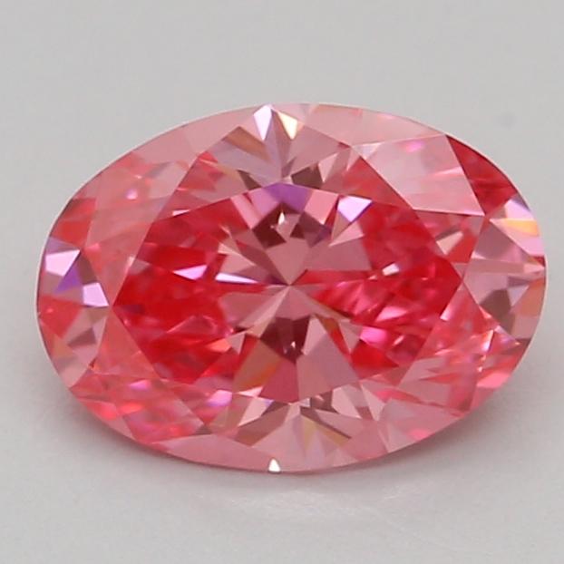 0.52 Ct. Fancy Vivid Pink Oval Lab Grown Diamond