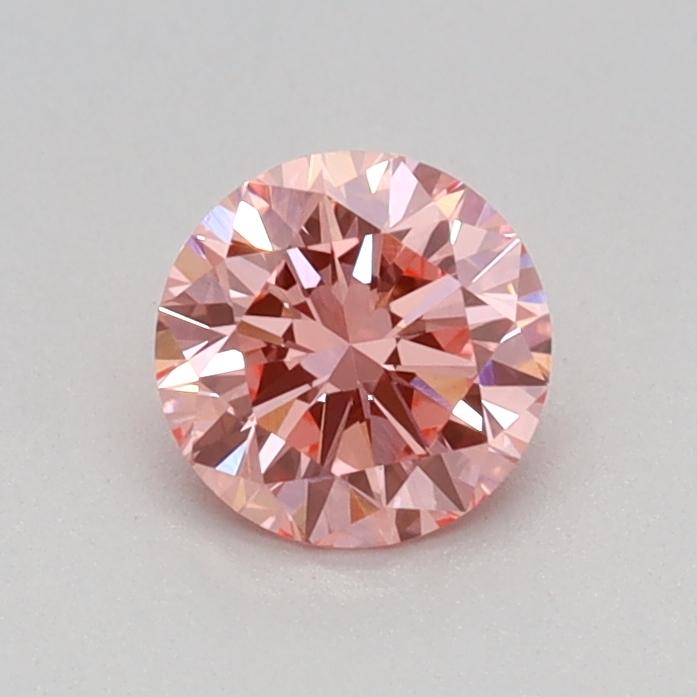 0.41 Ct. Fancy Vivid Pink Round Lab Grown Diamond