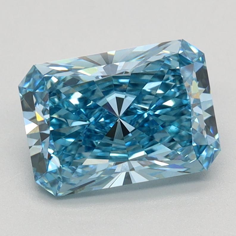 1.59 Ct. Fancy Vivid Blue Radiant Lab Grown Diamond