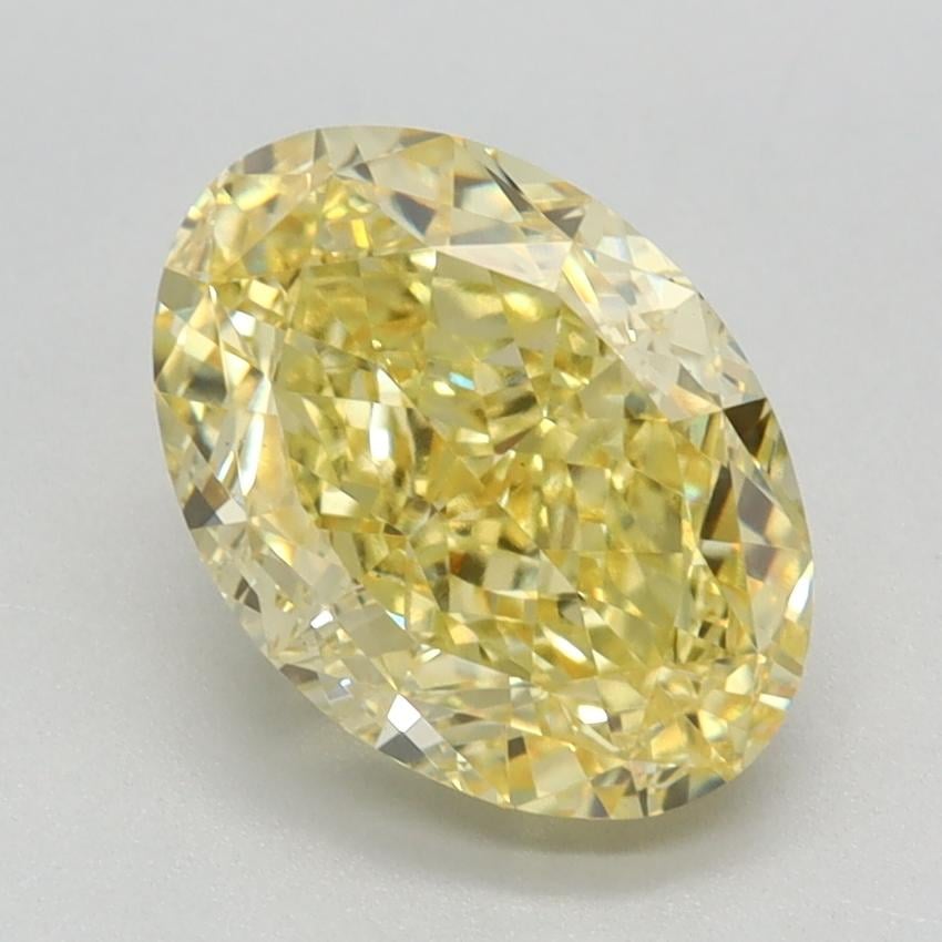 2.32 Ct. Fancy Vivid Yellow Oval Lab Grown Diamond