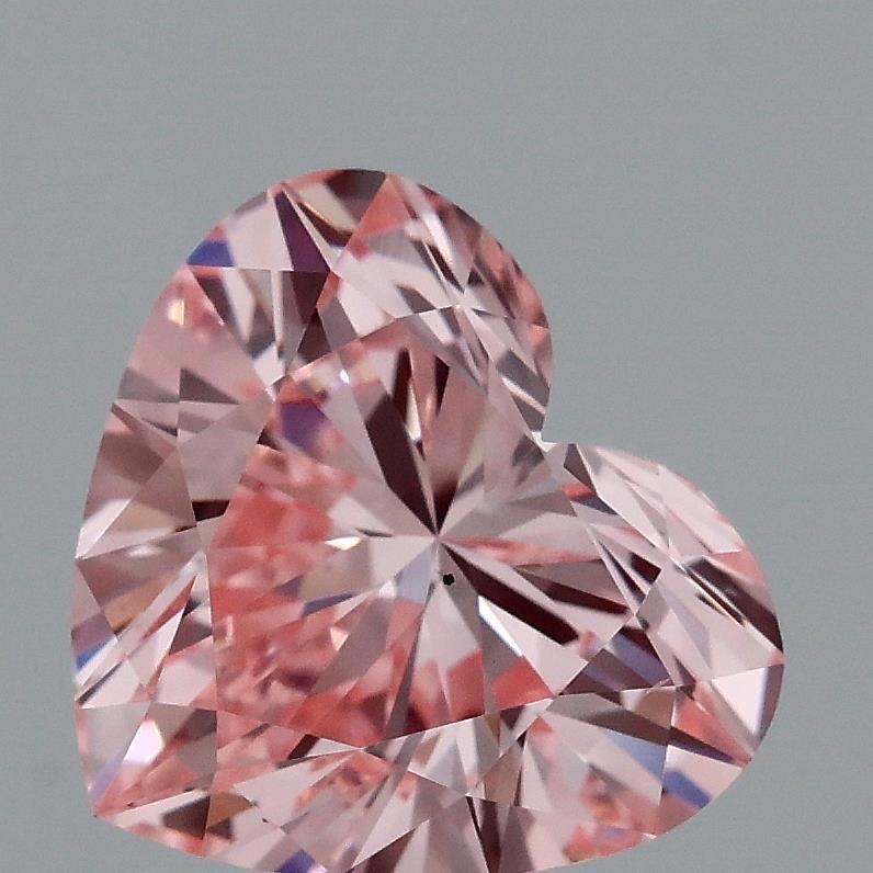 1.53 Ct. Fancy Vivid Pink Heart Lab Grown Diamond