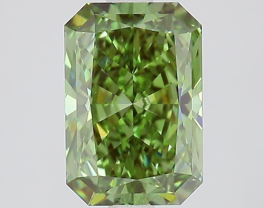 2.13 Ct. Fancy Vivid Green Radiant Lab Grown Diamond