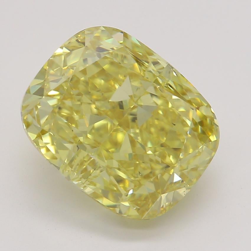 3.02 Ct. Fancy Intense Yellow Cushion Diamond
