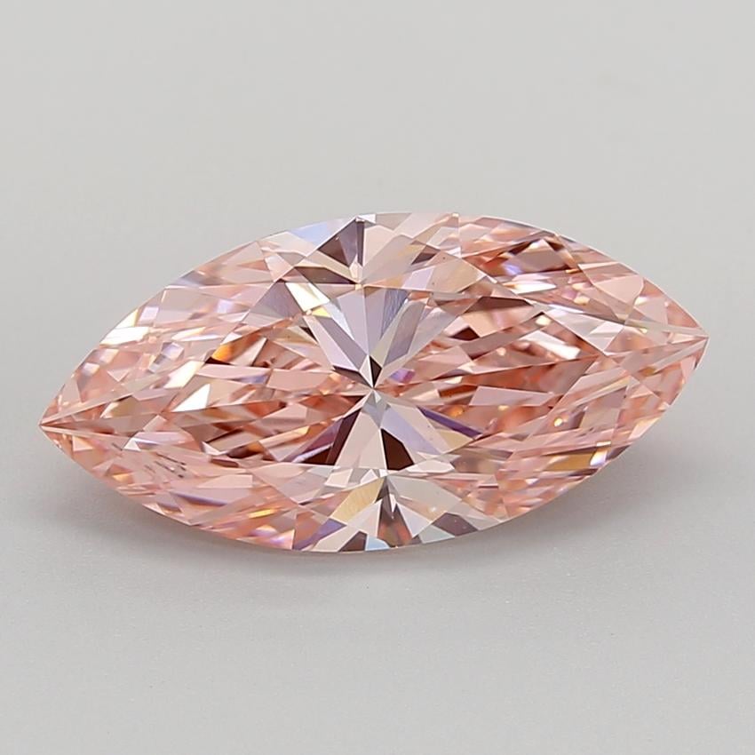 4.02 Ct. Fancy Vivid  Pink Marquise Lab Grown Diamond