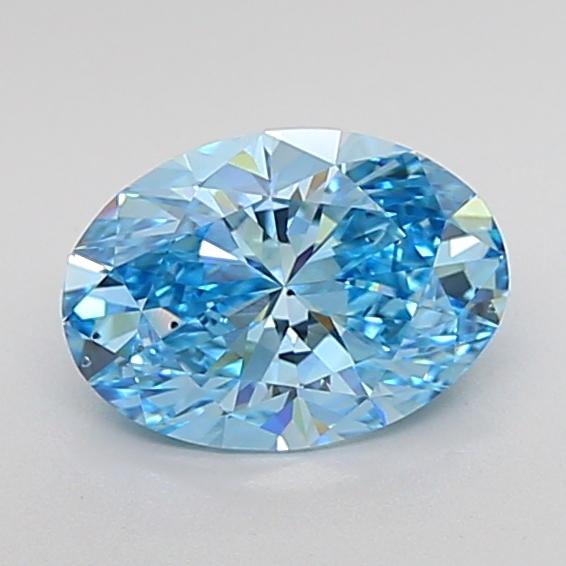 2.04 Ct. Fancy Vivid Blue Oval Lab Grown Diamond
