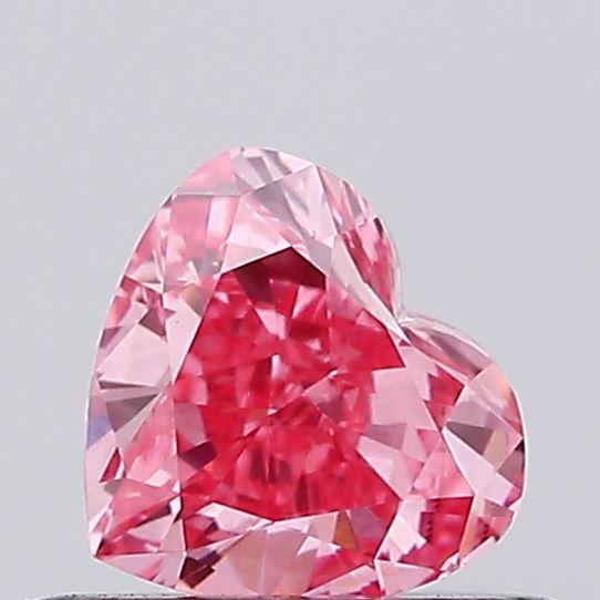 0.45 Ct. Fancy Vivid Pink Heart Lab Grown Diamond