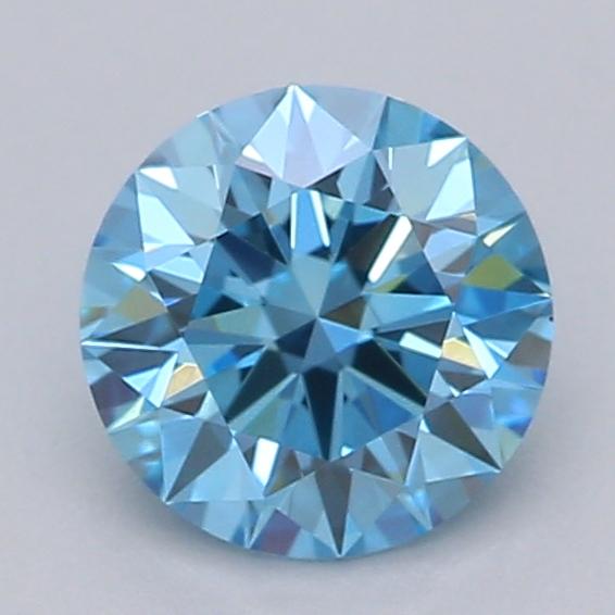0.53 Ct. Fancy Vivid Blue Round Lab Grown Diamond