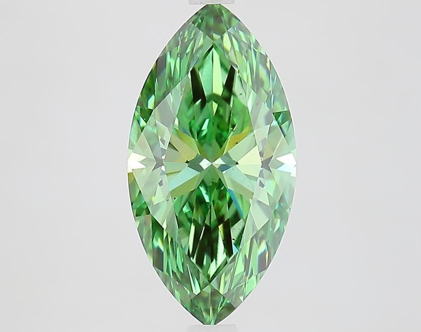 3.00 Ct. Fancy Vivid Green Marquise Lab Grown Diamond