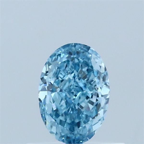 0.55 Ct. Fancy Vivid Blue Oval Lab Grown Diamond