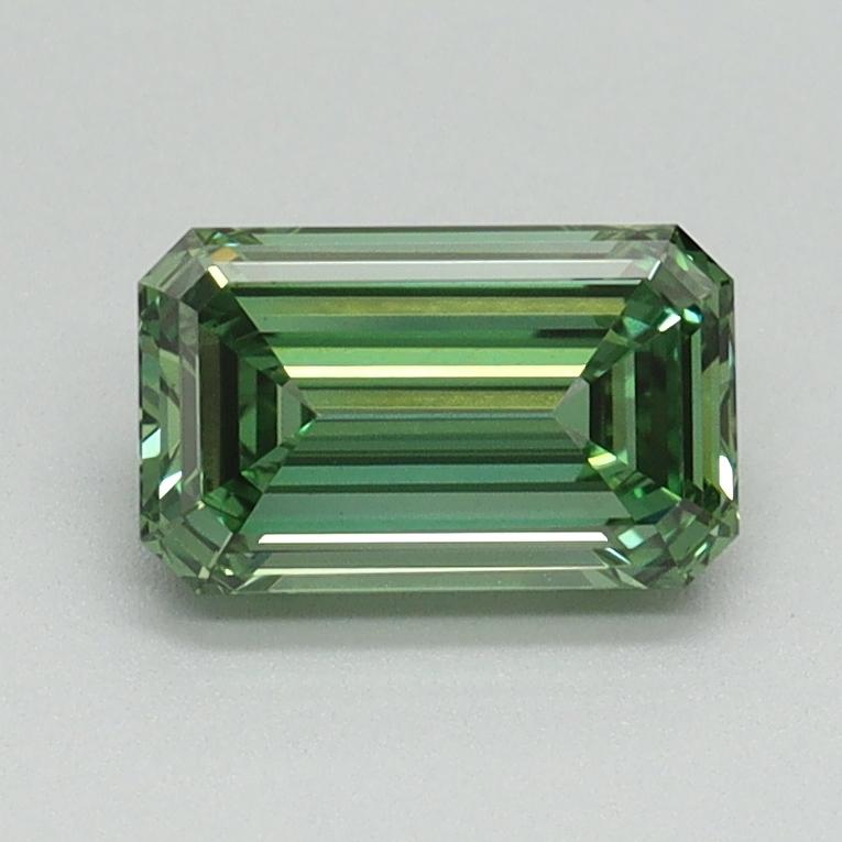 0.92 Ct. Fancy Vivid Pacific Green Emerald Lab Grown Diamond