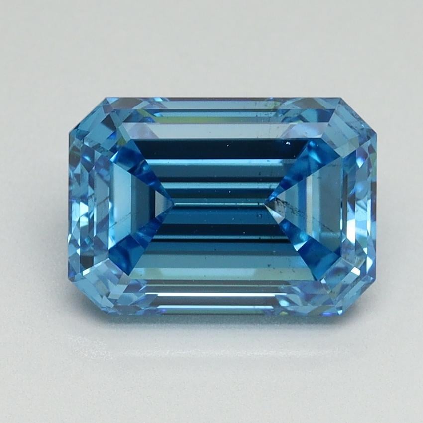3.04 Ct. Fancy Vivid Blue Emerald Lab Grown Diamond