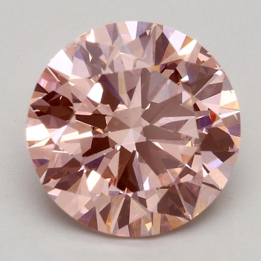 2.54 Ct. Fancy Intense Pink Round Lab Grown Diamond
