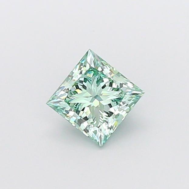 1.04 Ct. Fancy Vivid Green Princess Lab Grown Diamond