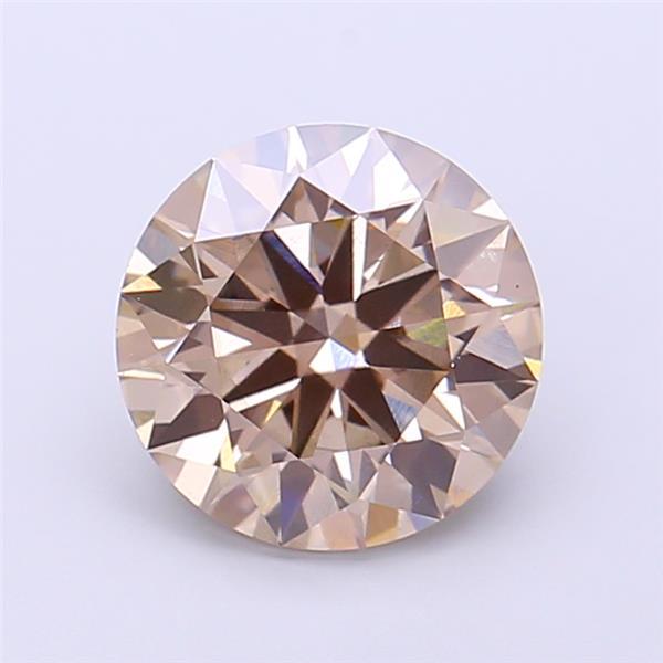 2.06 Ct. Light Brown Round Lab Grown Diamond