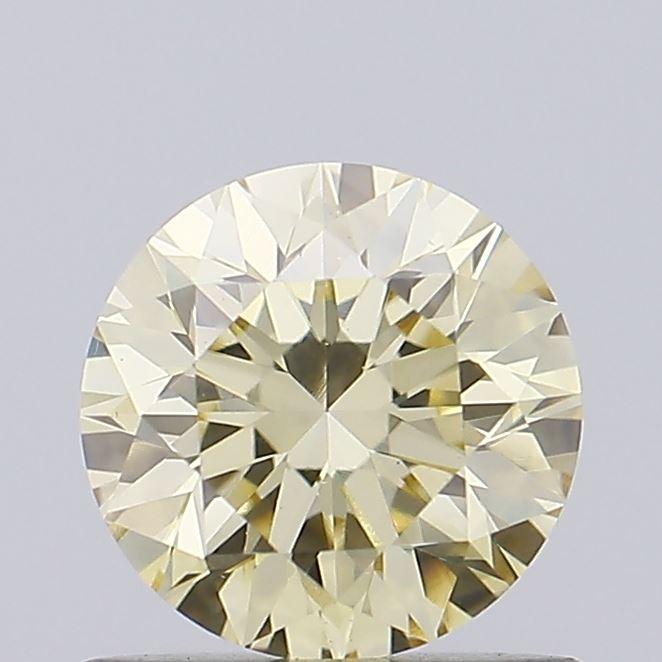 0.79 Ct. Light Yellow Round Lab Grown Diamond