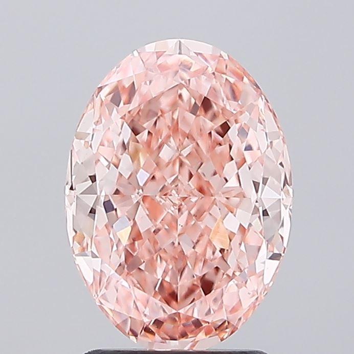 2.06 Ct. Fancy Vivid Pink Oval Lab Grown Diamond