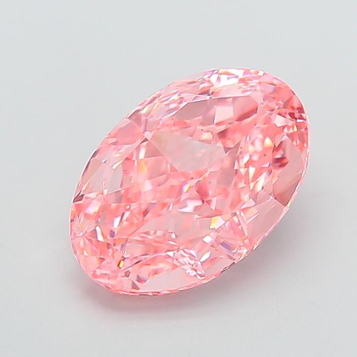 8.23 Ct. Fancy Pink Oval Lab Grown Diamond