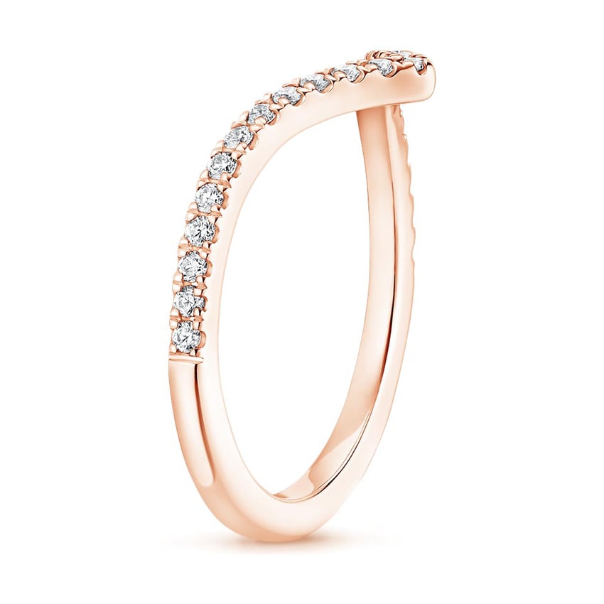 14K Rose Gold Rhiannon Diamond Ring (1/4 ct. tw.) with Elongated Luxe ...