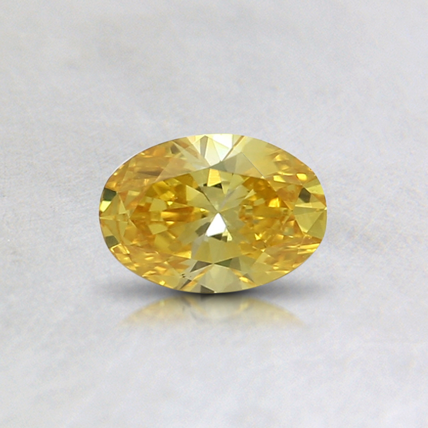 0.32 Ct. Fancy Vivid Orange-Yellow Oval Lab Grown Diamond