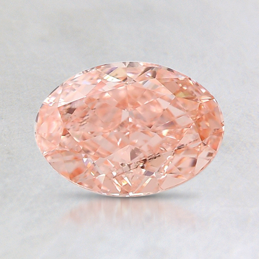 1.03 Ct. Fancy Orangy Pink Oval Lab Created Diamond
