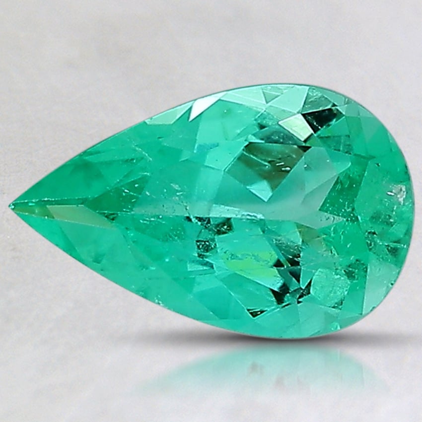 9.7x6.1mm Pear Colombian Emerald