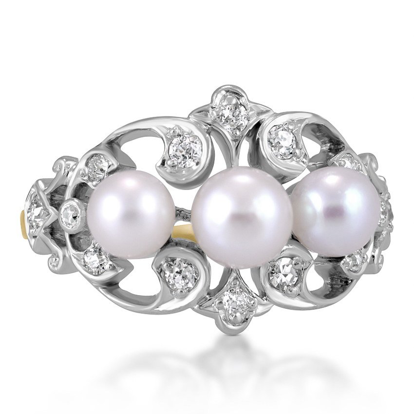 Art Nouveau Pearl Vintage Ring