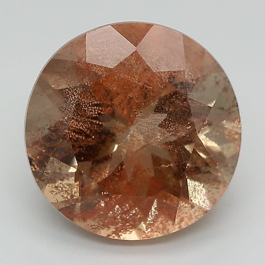 11.1x11mm Unheated Parti-Color Round Oregon Sunstone