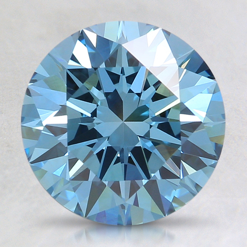 2.13 Ct. Fancy Intense Blue Round Lab Created Diamond
