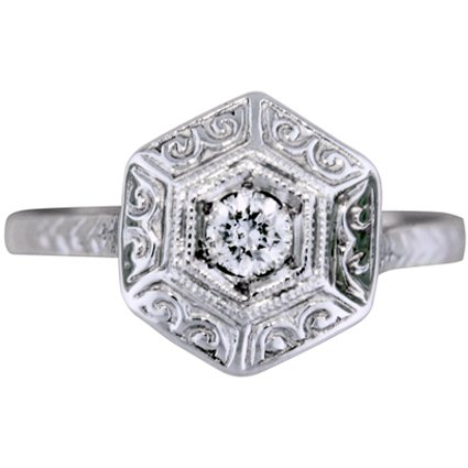 Art Nouveau Diamond Vintage Ring